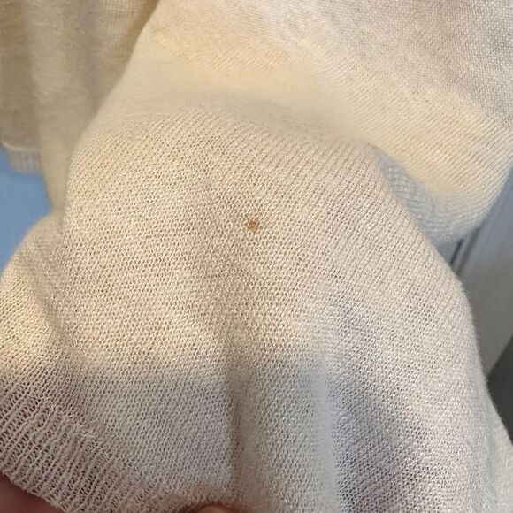 M.O.L  Knits Cream with sequins V-Neck Women’s Tunic Top - Picture 3 of 12